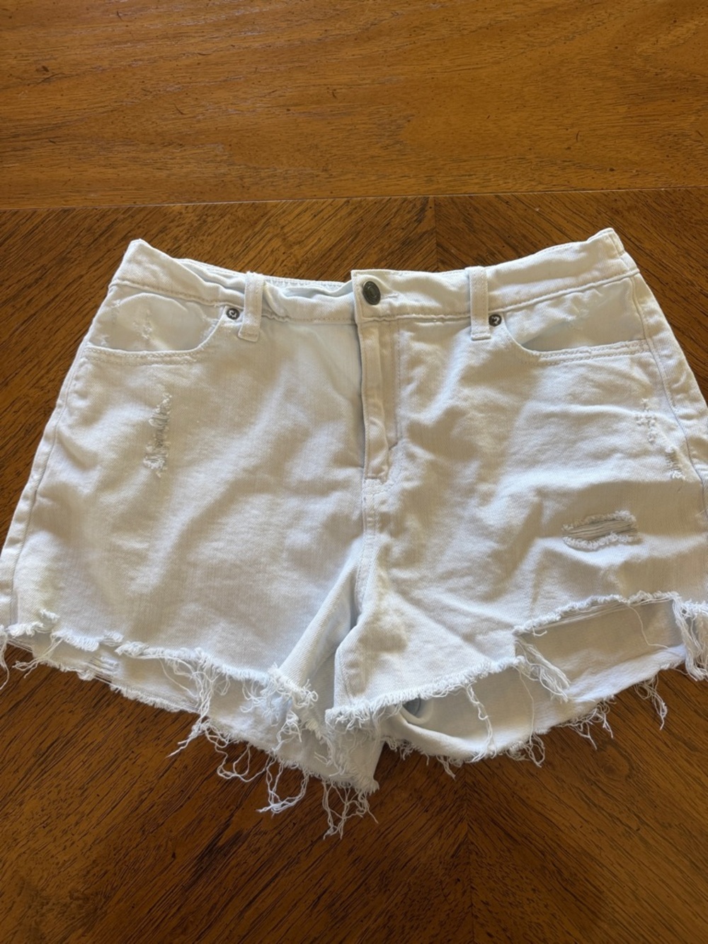 Aerie White Jean Shorts